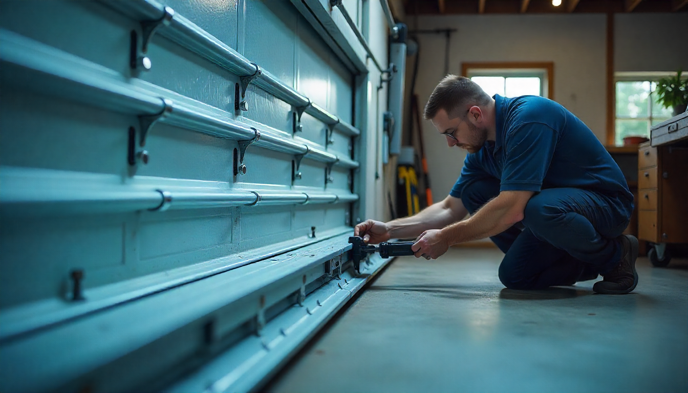Garage Door Complete Track System Overhaul with Precision Calibration