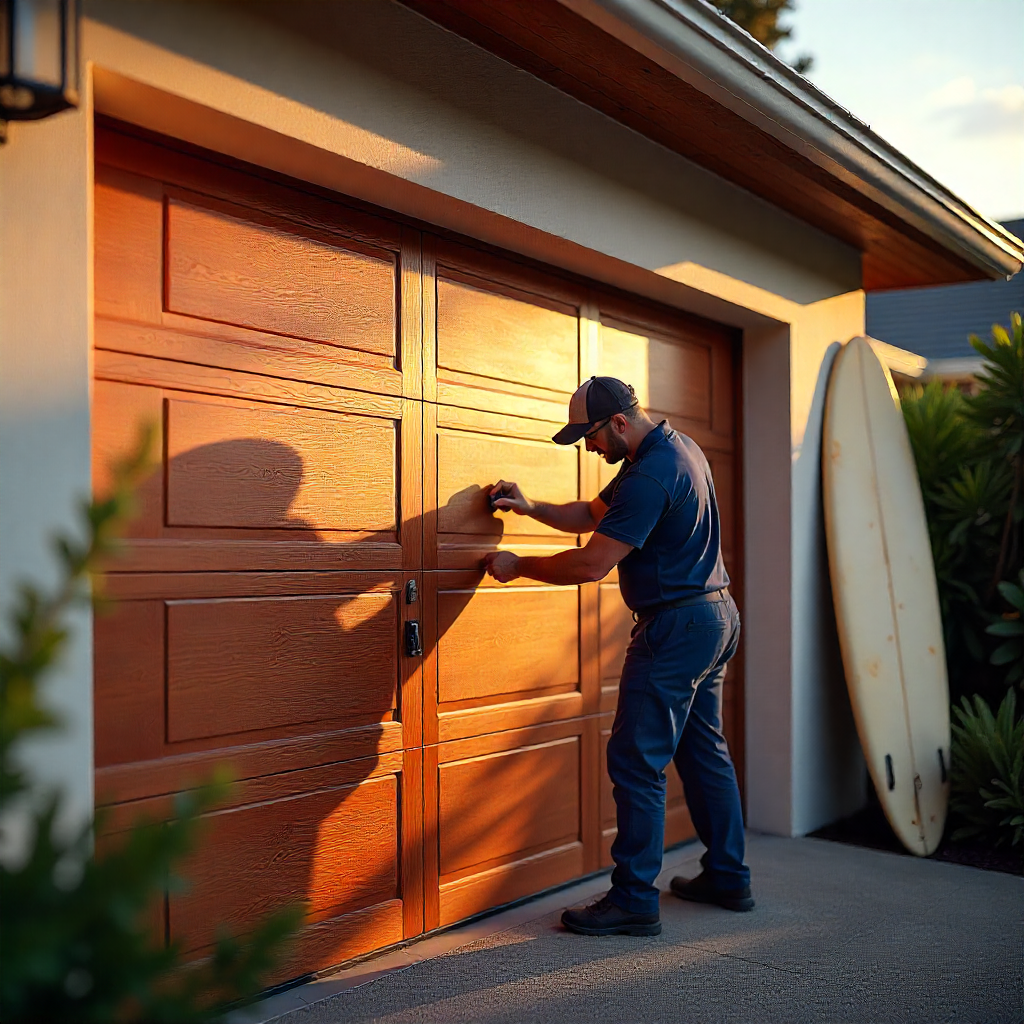 Single Panel Garage Door Replacement with Perfect Color Match