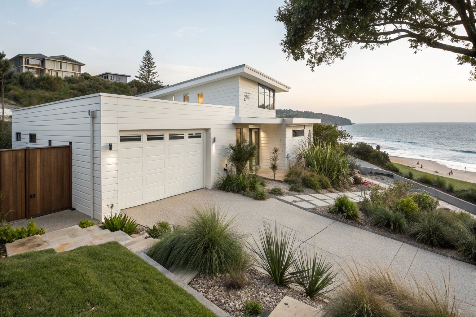 Modern Northern Beaches home with garage door ready for smart installation