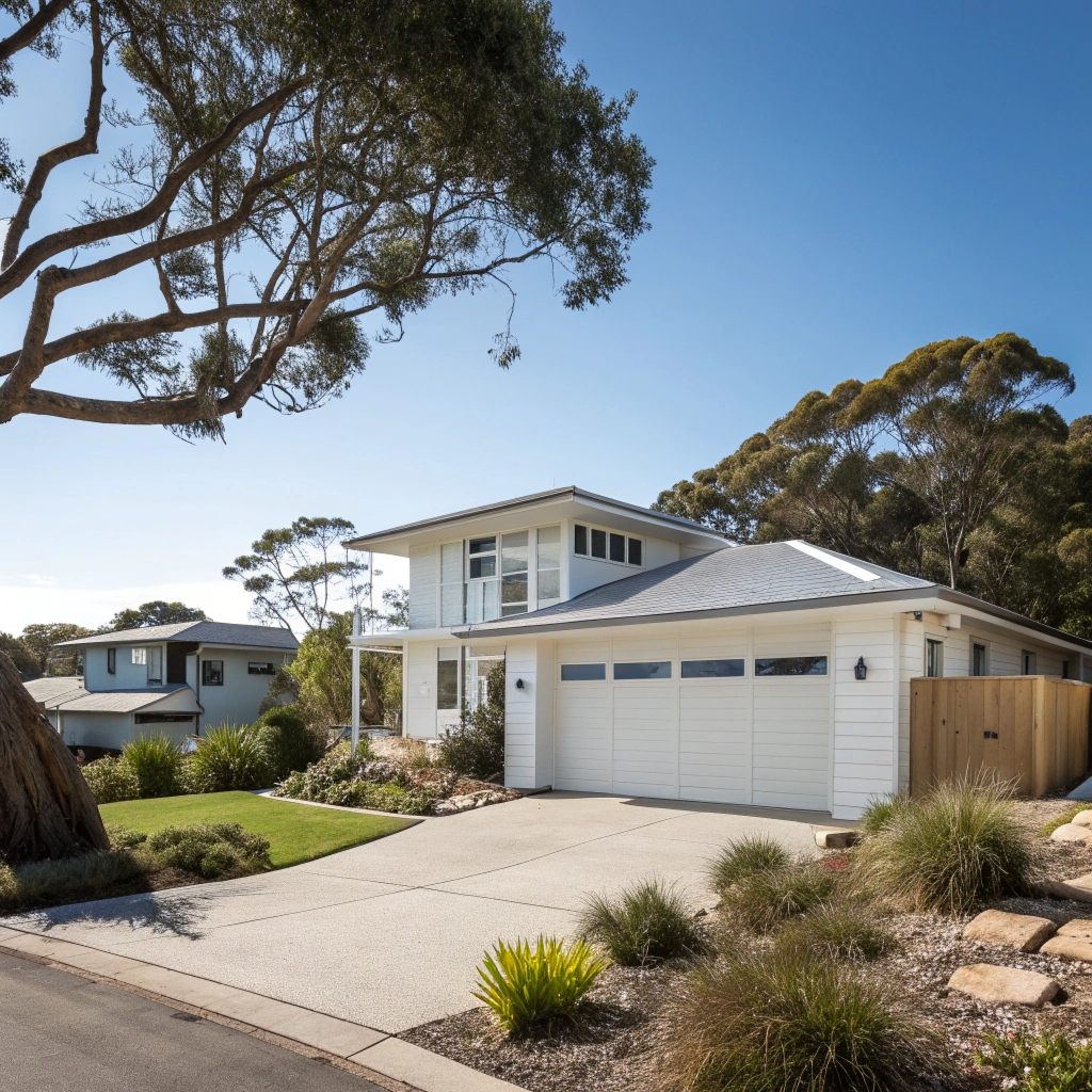 Modern garage door on North Curl Curl coastal home