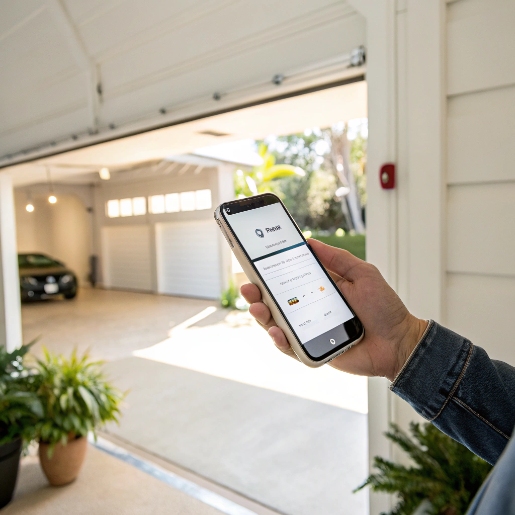 Smart garage door app control installed at Bilgola Beach home