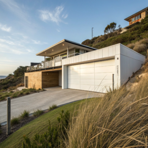 New garage door installed on cliff-top home near Long Reef headland Northern Beaches